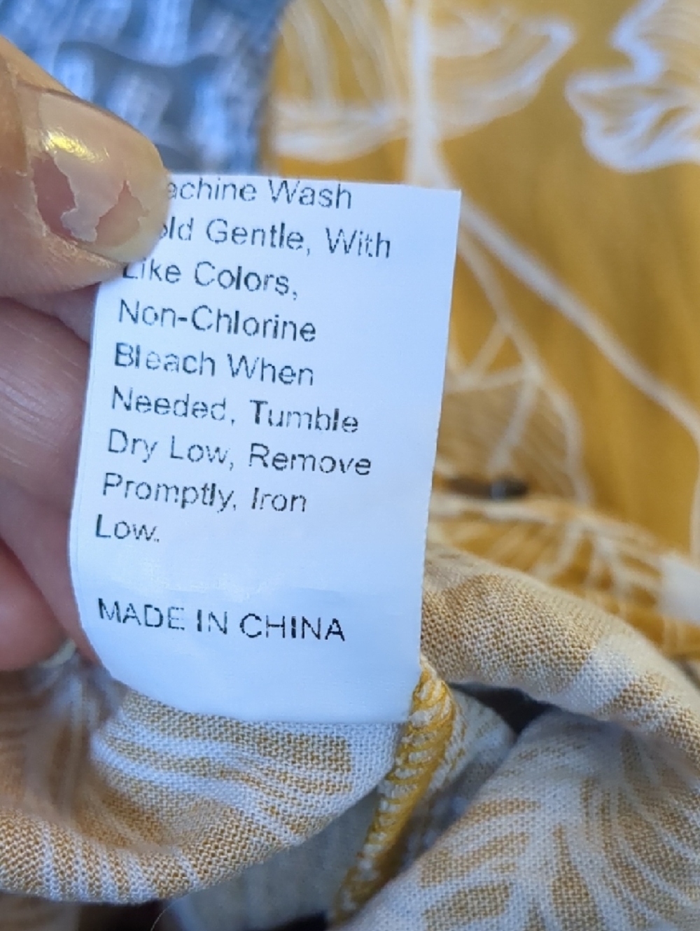 Mustard Yellow Leaf-Print Spaghetti Strap Jumpsuit - Picture 10 of 10
